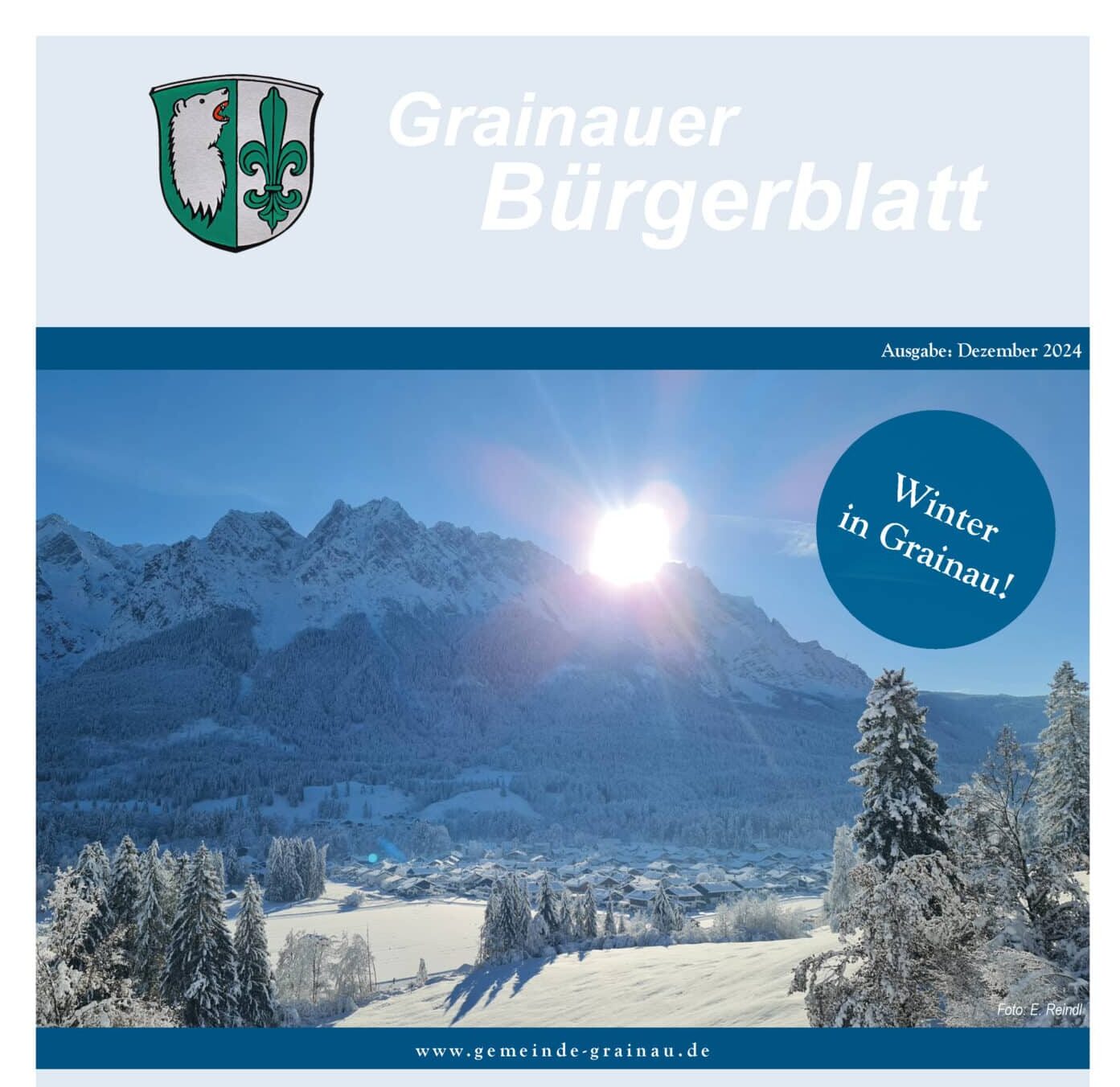 Grainauer Bürgerblatt, Titelbild der Ausgabe Dezember 2024