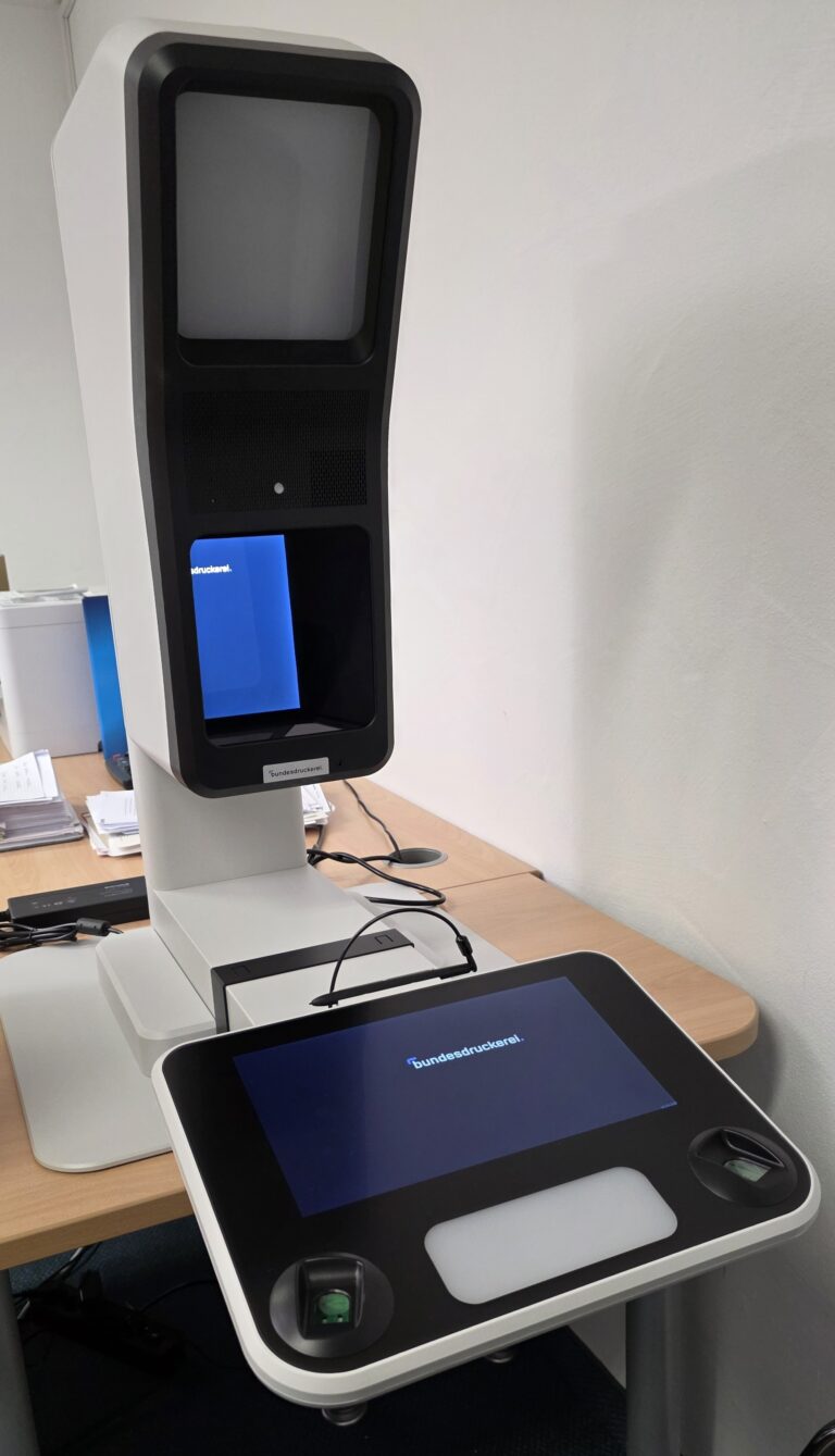 Terminal im Bürgerbüro für digitale Aufnahmen